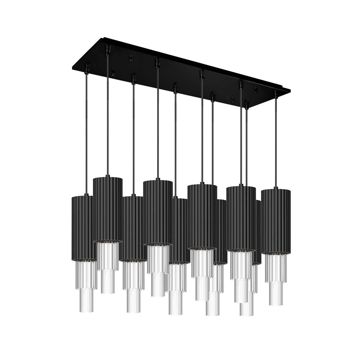 Alora Mood Bordeaux matte black multi-pendant MP502204MBCR-10