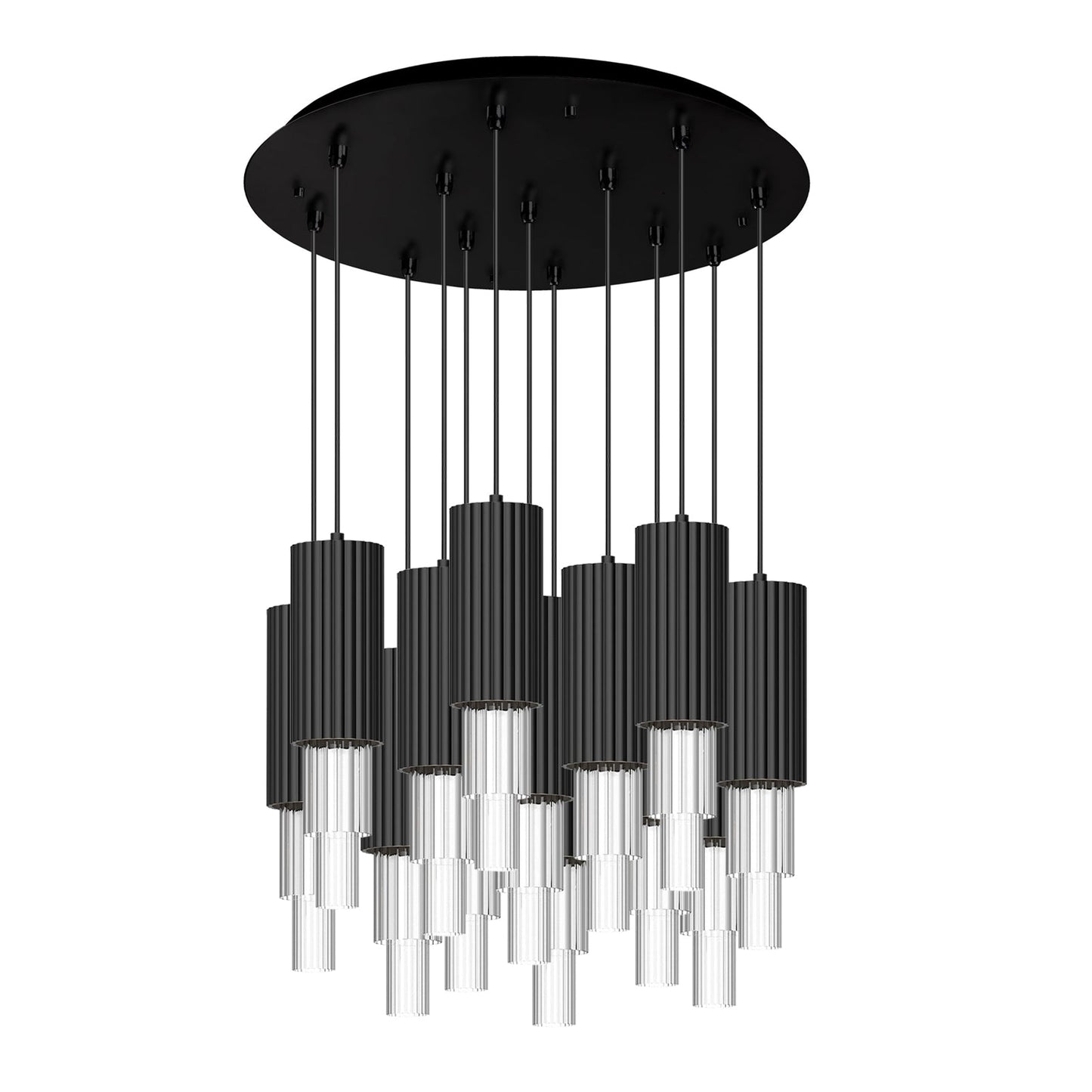 Alora Mood Bordeaux matte black multi-pendant MP502204MBCR-13