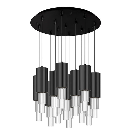 Alora Mood Bordeaux matte black multi-pendant MP502204MBCR-13