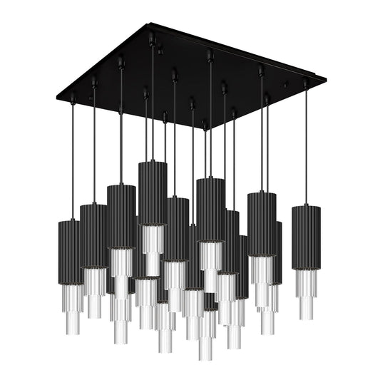 Alora Mood Bordeaux matte black multi-pendant MP502204MBCR-16