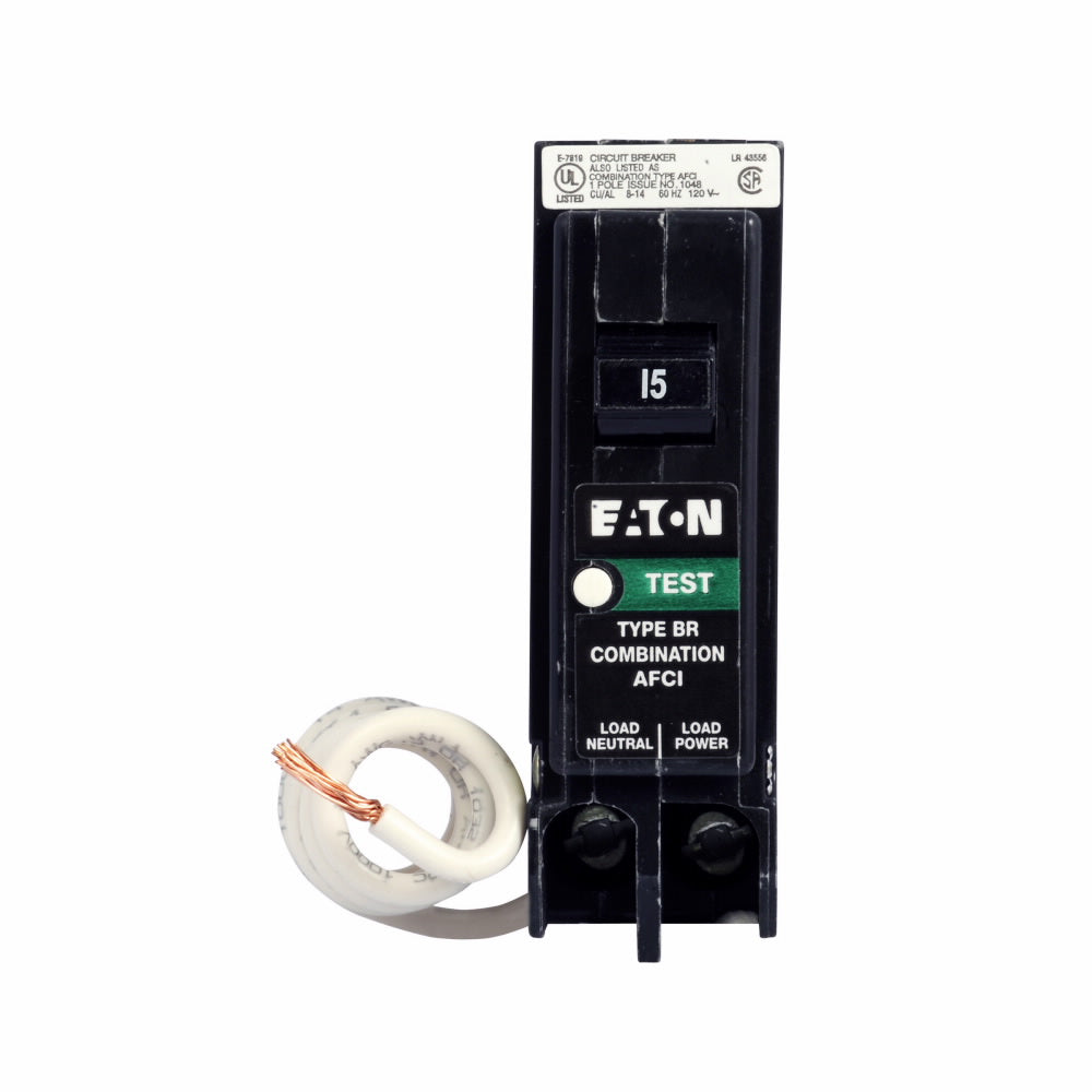 Crouse-Hinds 20A 120V Single-Pole AFCI Circuit Breaker 10kA Interrupt Rating BR Series