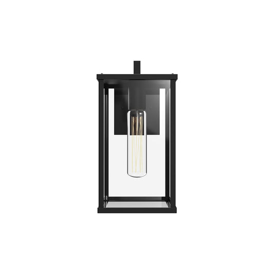 Alora Mood Brentwood clear glass exterior wall sconce EW652505BKCL