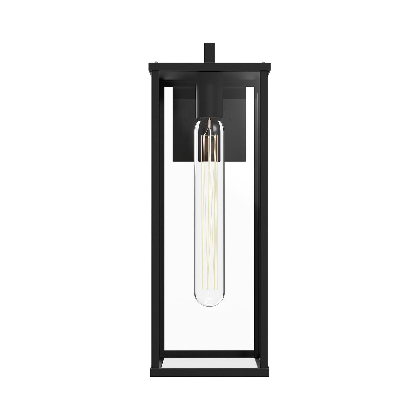 Alora Mood Brentwood clear glass exterior wall sconce EW652707BKCL