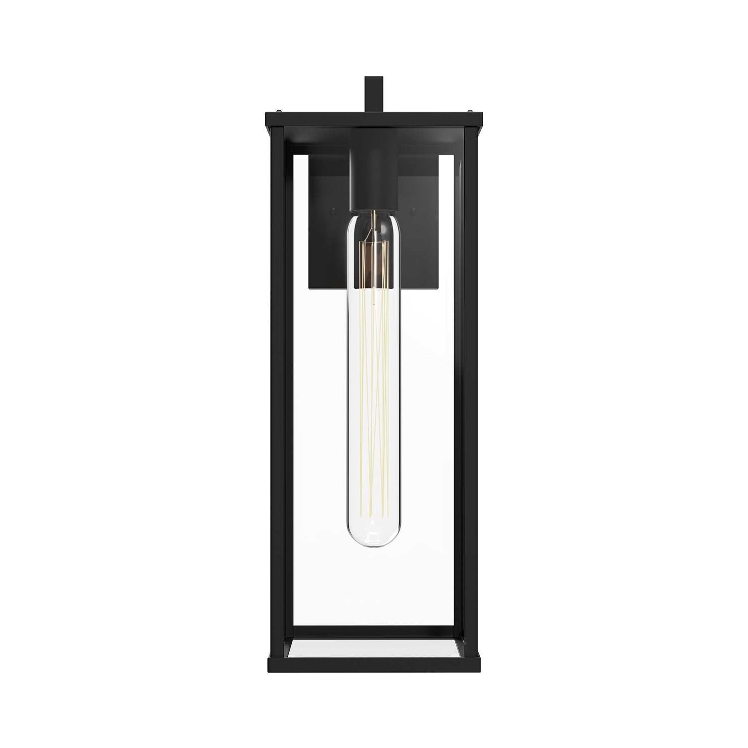 Alora Mood Brentwood clear glass exterior wall sconce EW652707BKCL