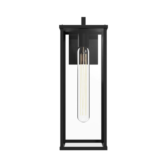 Alora Mood Brentwood clear glass exterior wall sconce EW652707BKCL