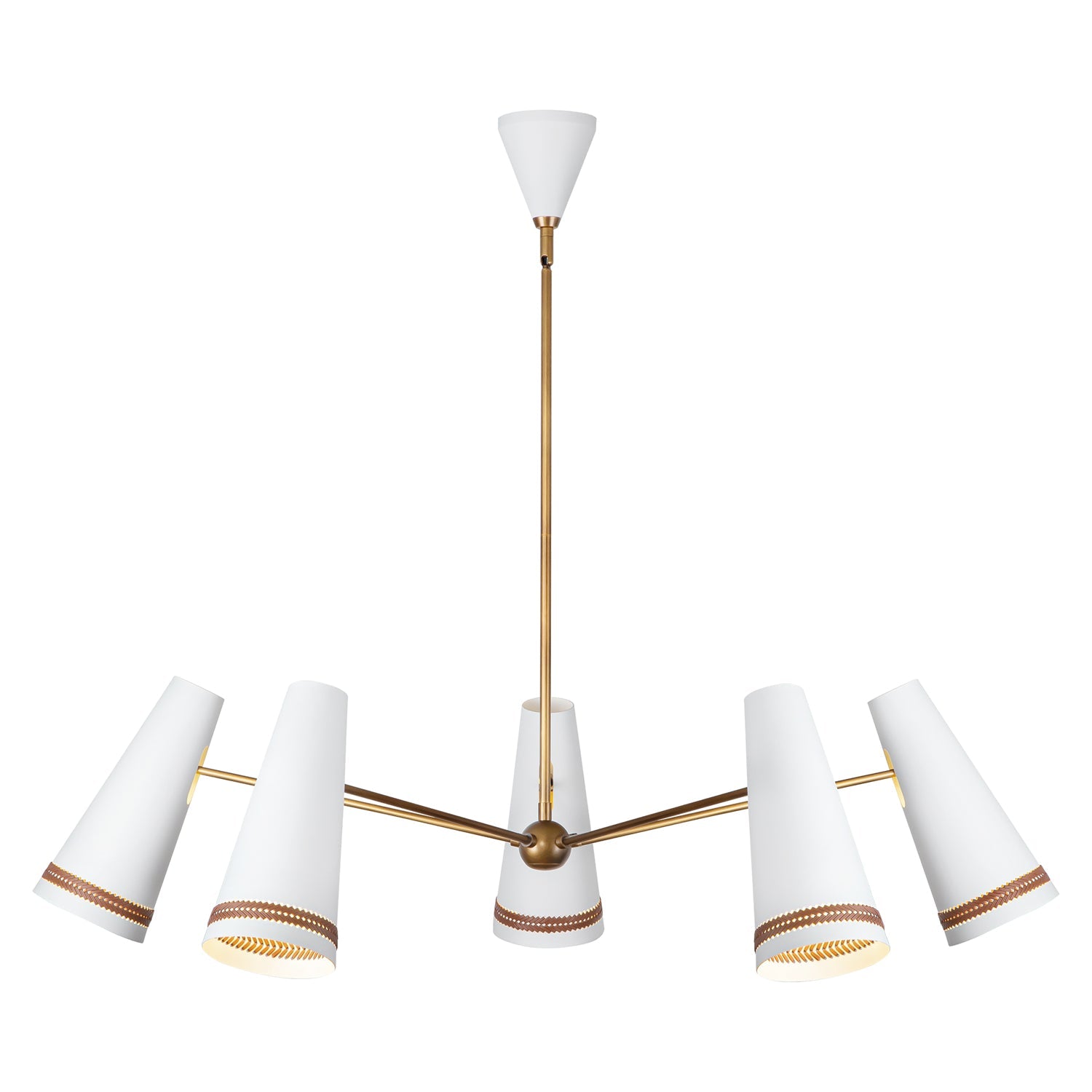 Alora Brickell matte white chandelier CH342545MWHL