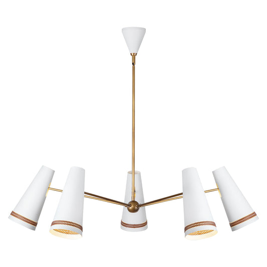Alora Brickell matte white chandelier CH342545MWHL