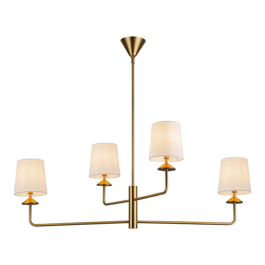 Alora Mood Bridgette brushed gold chandelier CH497445BGWL