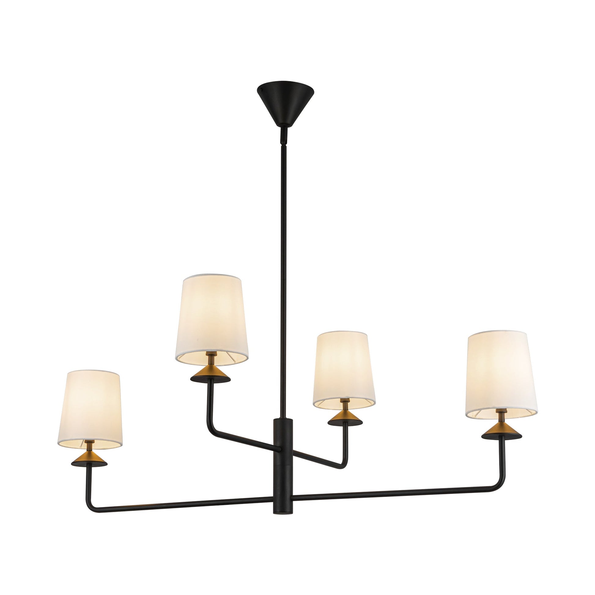 Alora Mood Bridgette matte black chandelier CH497445MBWL