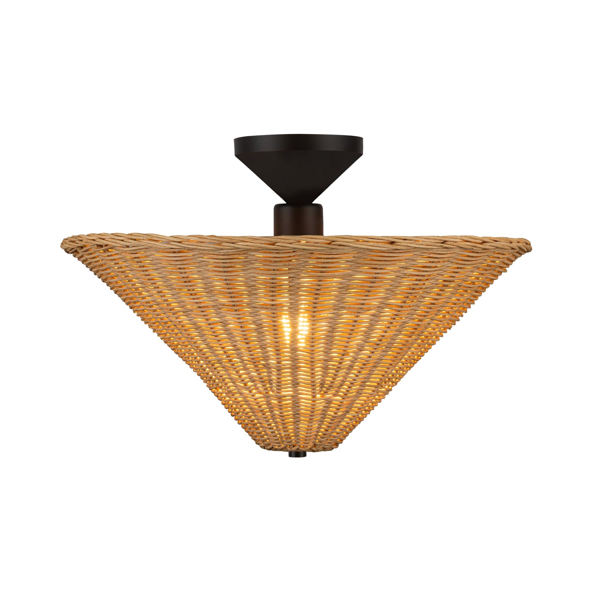 Alora Mood Bridgette matte black semi-flush mount SF497016MBRA