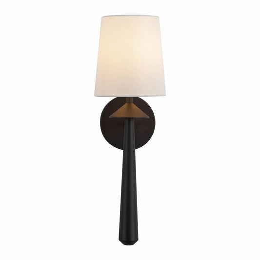 Alora Mood Bridgette WV497106MBWL 6-Inch Vanity Light in Matte Black with White Acrylic Diffuser