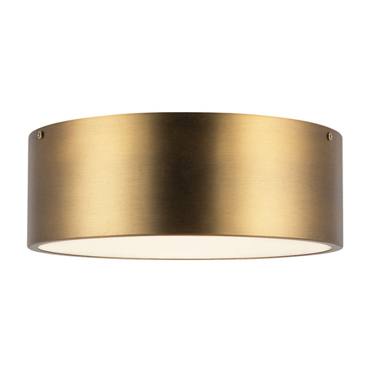 Alora Mood Brisbane aged gold flush mount FM556012AG