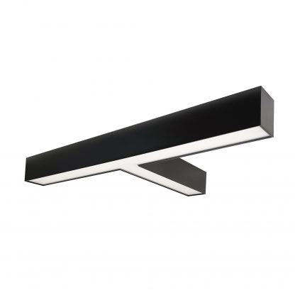 Nora Lighting NLUD-T334B "T" Shaped L-Line LED Indirect/Direct Linear, 5027lm / Selectable CCT, Black Finish