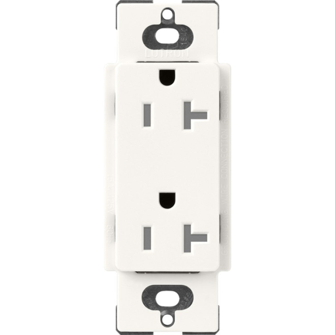 Lutron Claro 20 A tamper-resistant duplex receptacle in Brilliant White