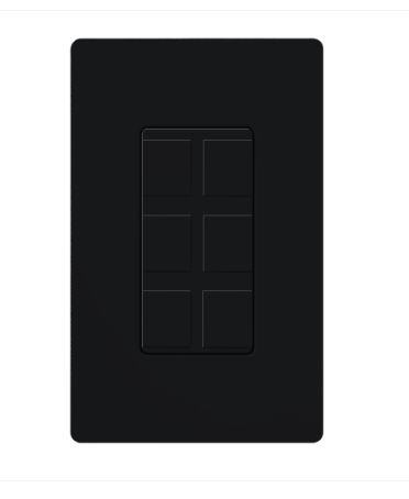Lutron Claro wall plate in Black