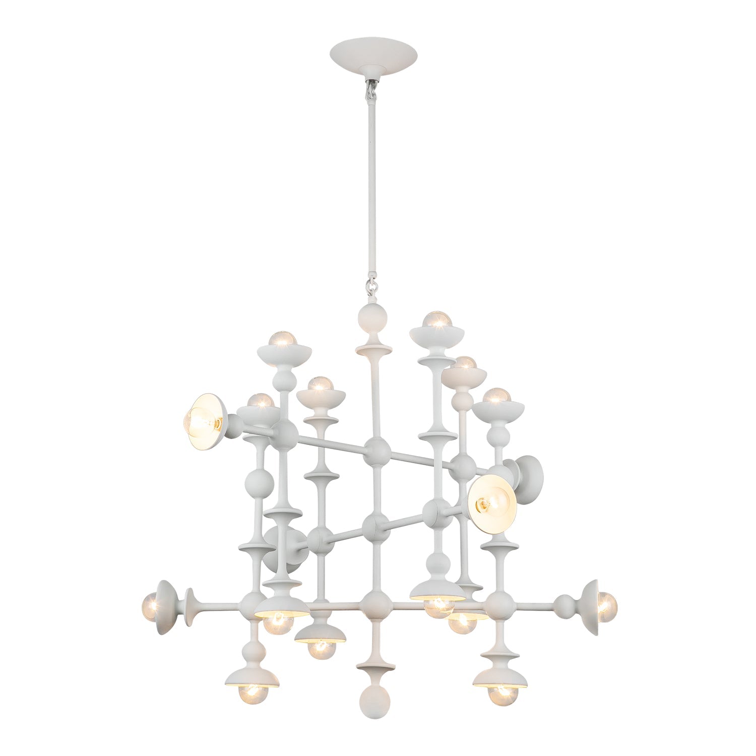 Alora Cadence antique white chandelier CH328129AW