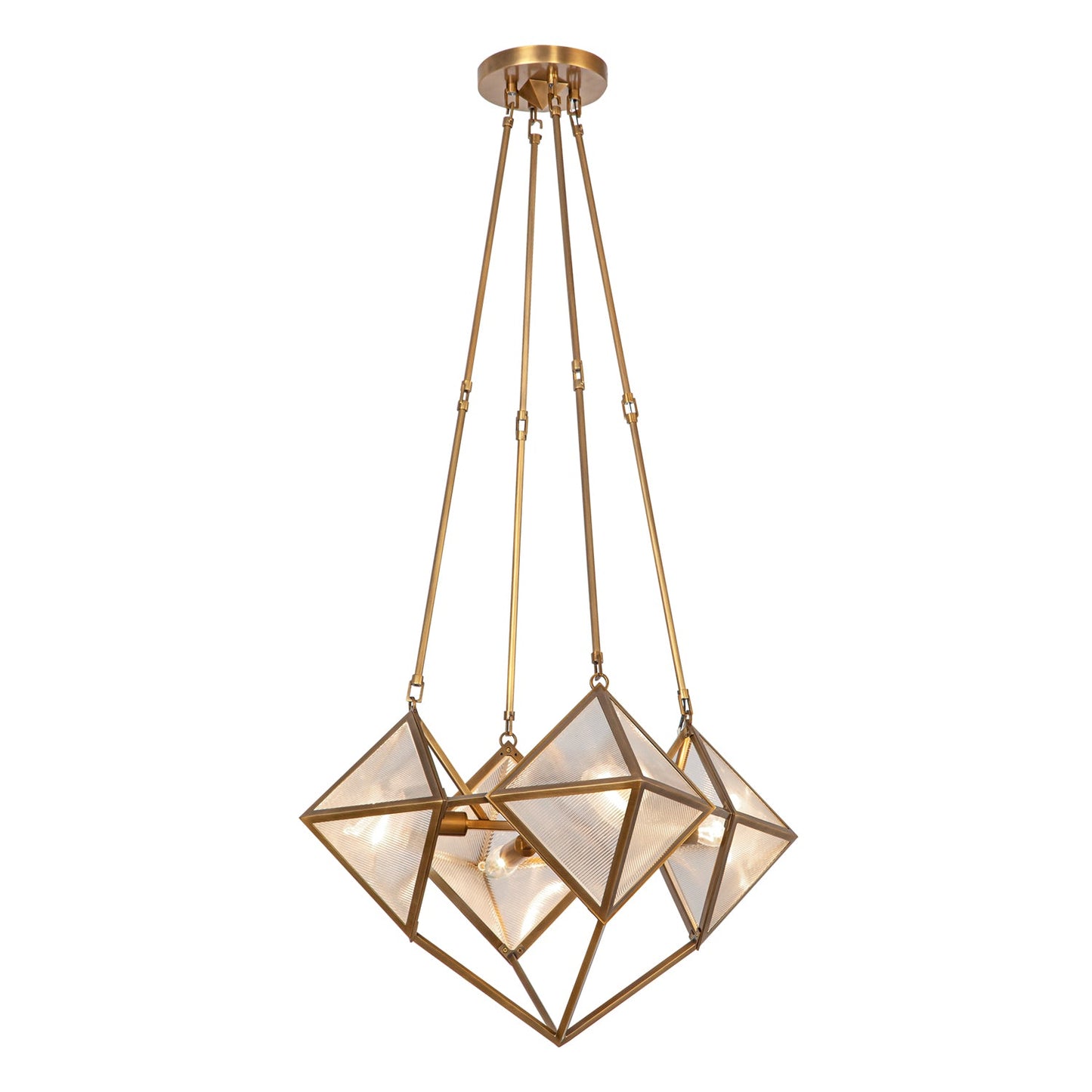 Alora Cairo ribbed glass chandelier CH332421VBCR