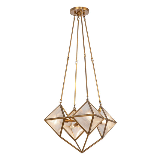 Alora Cairo ribbed glass chandelier CH332421VBCR