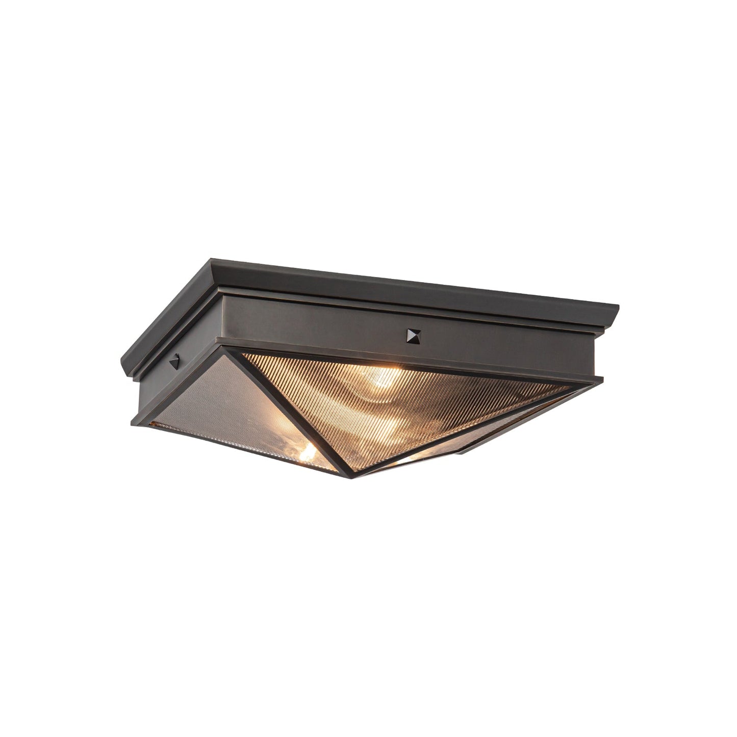 Alora Cairo ribbed glass flush mount FM332615UBCR