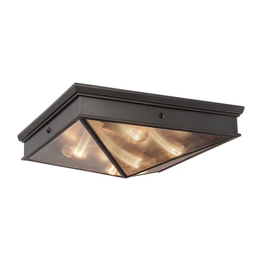 Alora Cairo ribbed glass flush mount FM332919UBCR