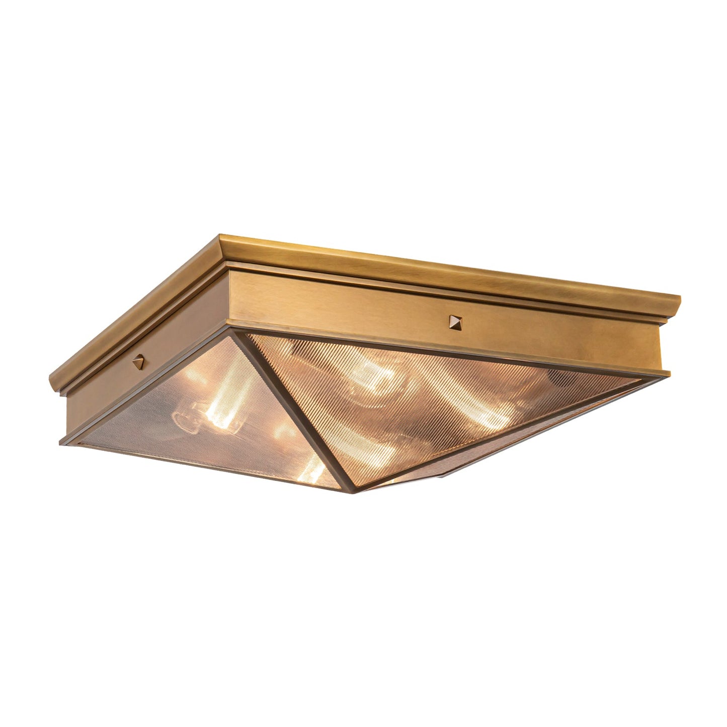Alora Cairo ribbed glass flush mount FM332919VBCR