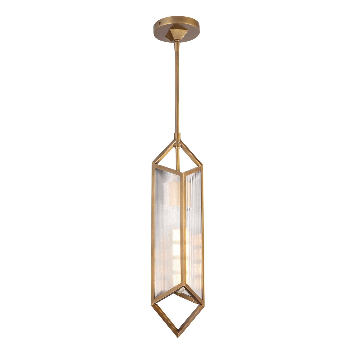 Alora Cairo ribbed glass pendant PD332119VBCR