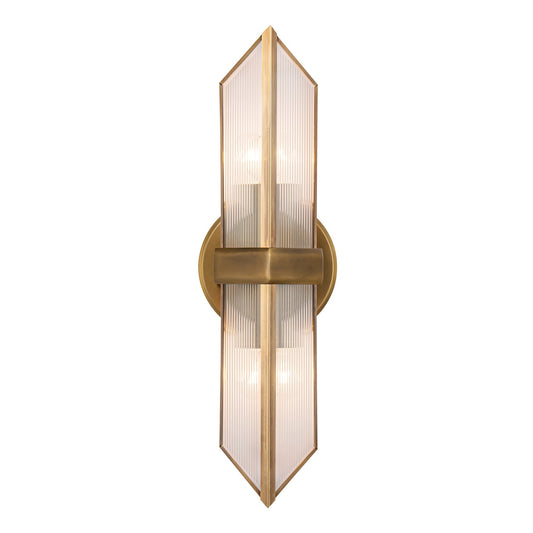 Alora Cairo ribbed glass vanity light WV332815VBCR