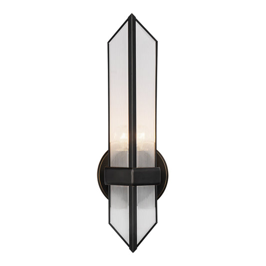 Alora Cairo ribbed glass vanity light WV332904UBCR