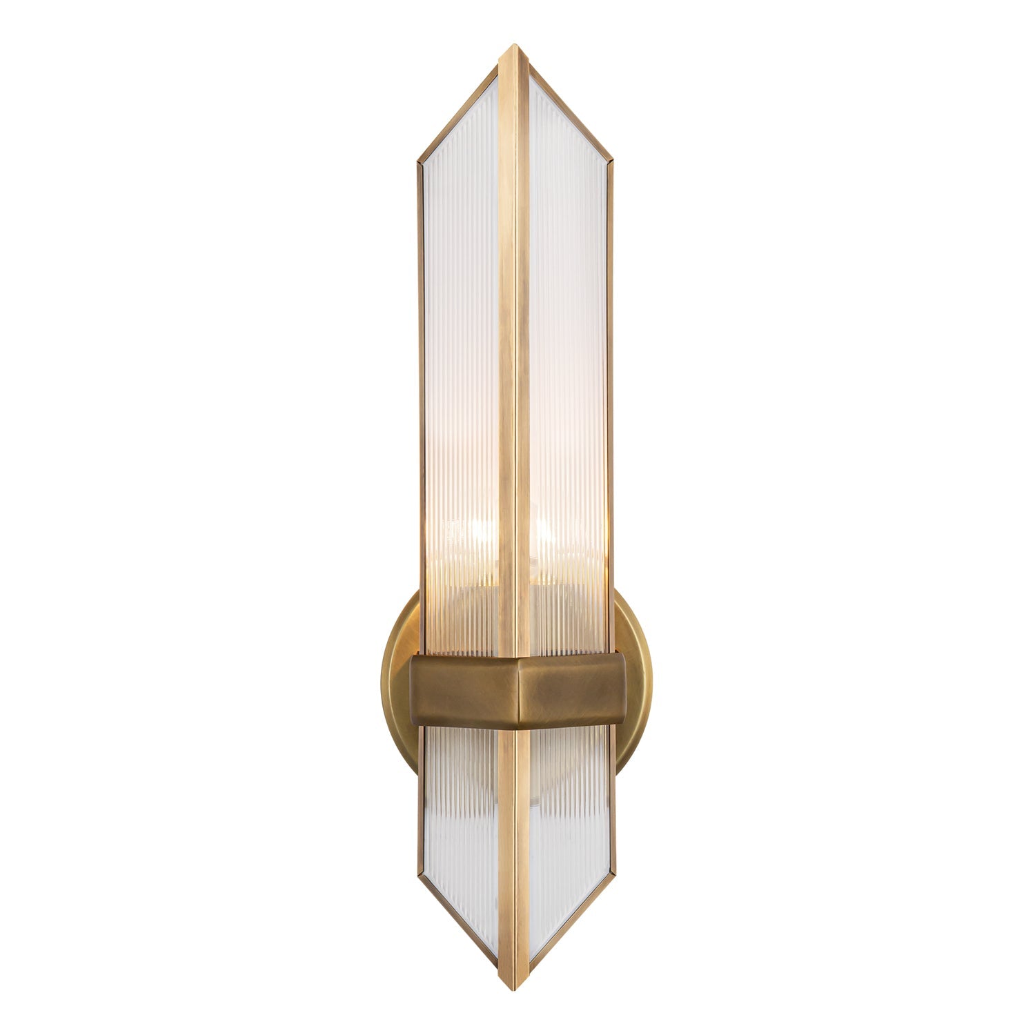 Alora Cairo ribbed glass vanity light WV332904VBCR