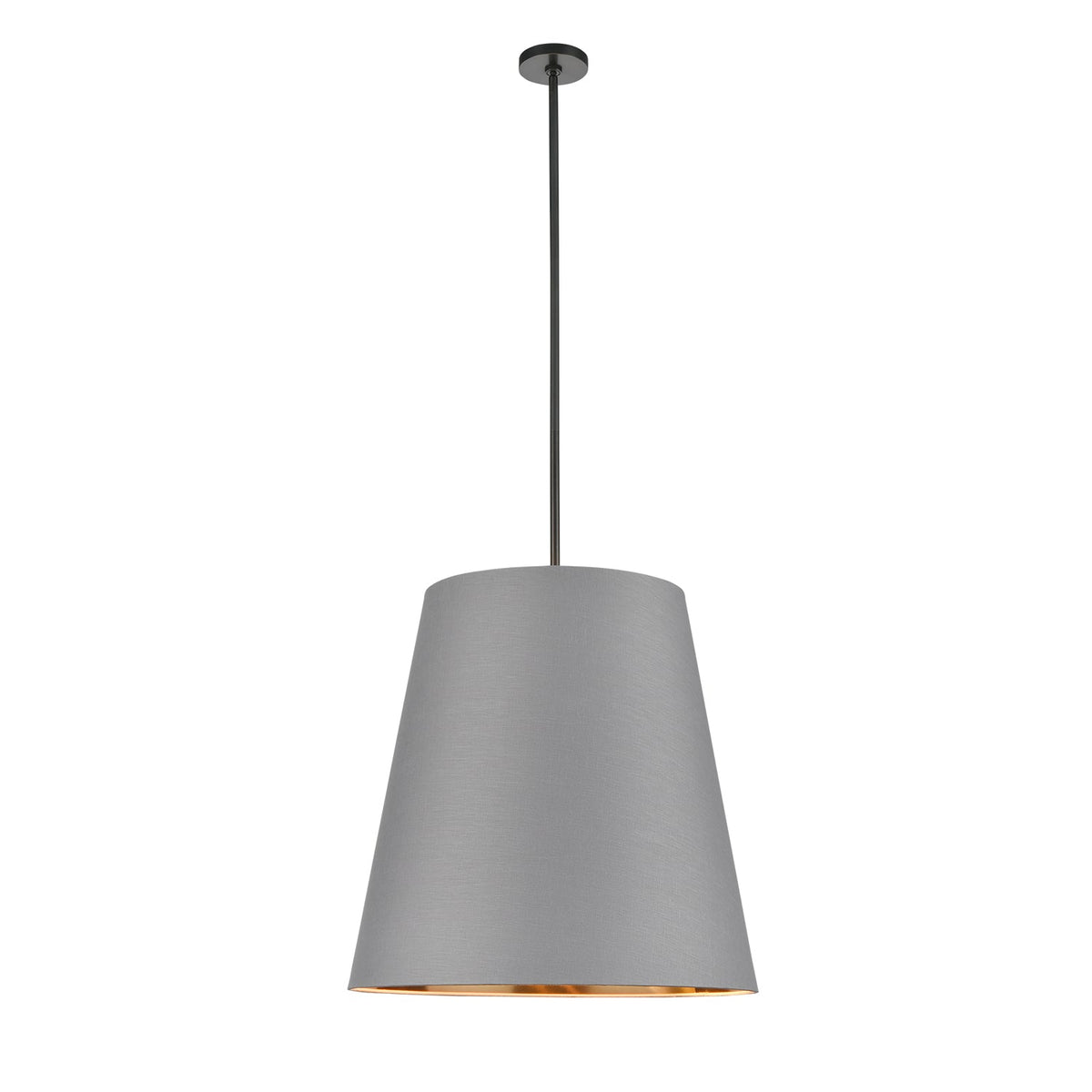 Alora Calor gray linen with gold parchment pendant PD311025UBGG
