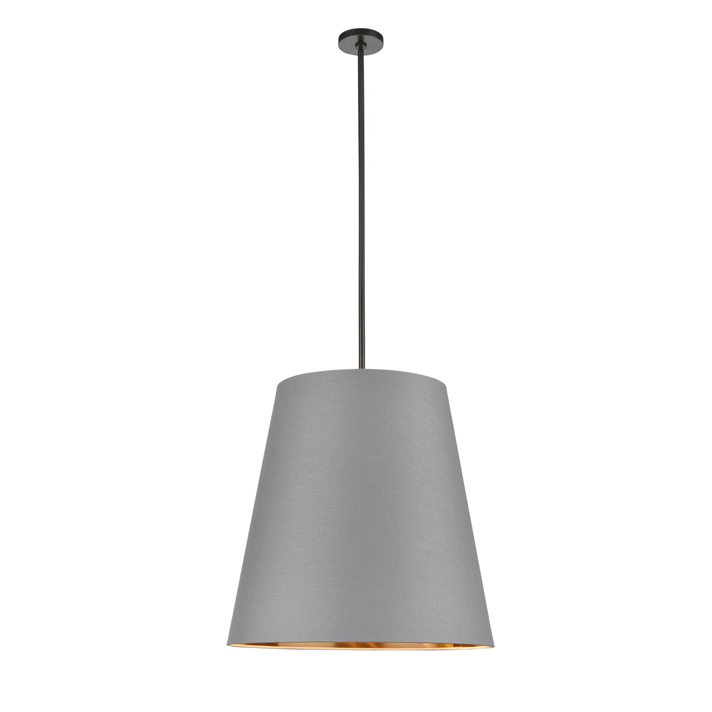 Alora Calor gray linen with gold parchment pendant PD311025UBGG