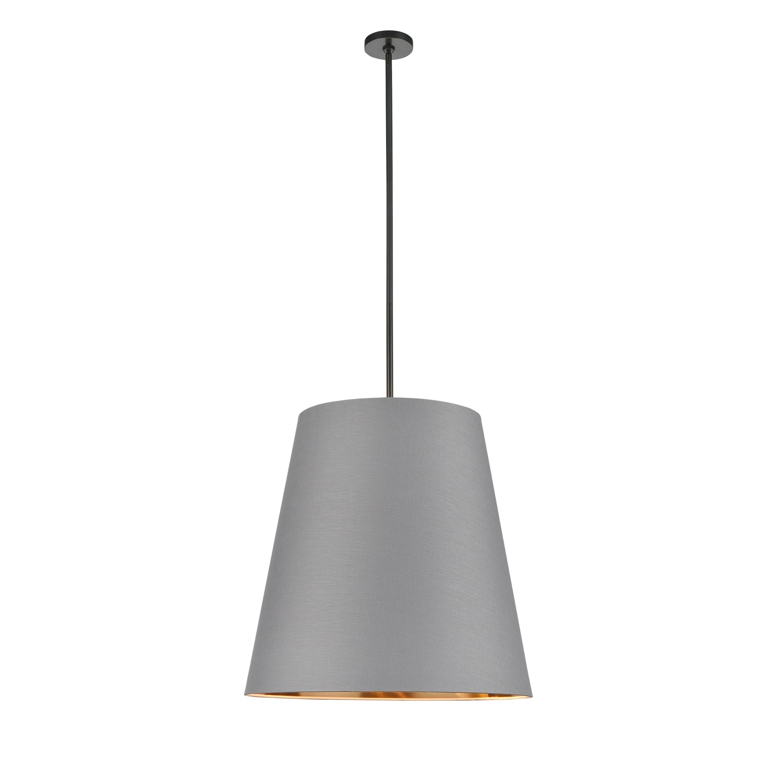 Alora Calor gray linen with gold parchment pendant PD311025UBGG
