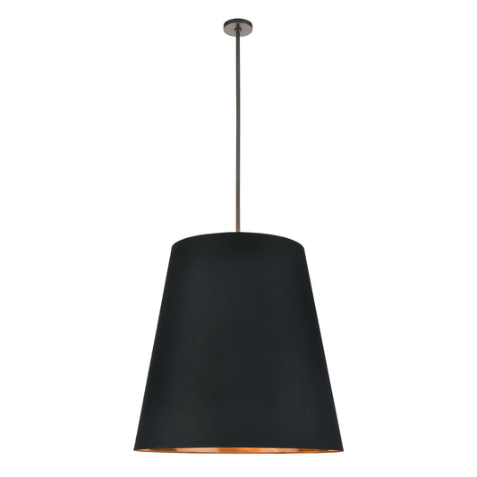 Alora Calor black linen with gold parchment pendant PD311030UBBG