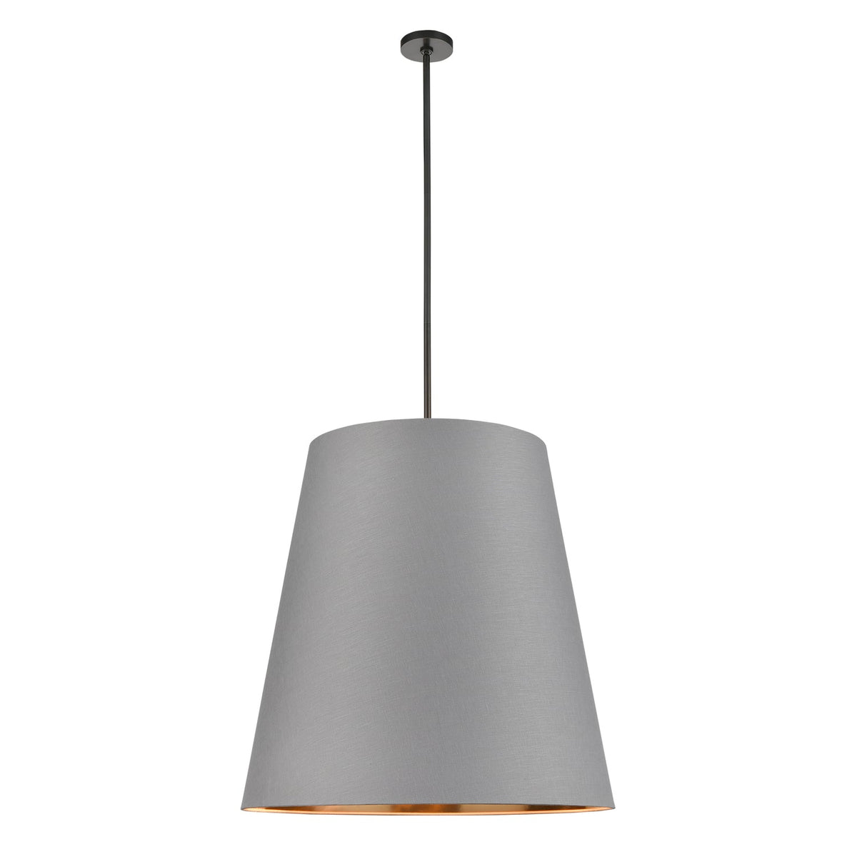Alora Calor gray linen with gold parchment pendant PD311030UBGG