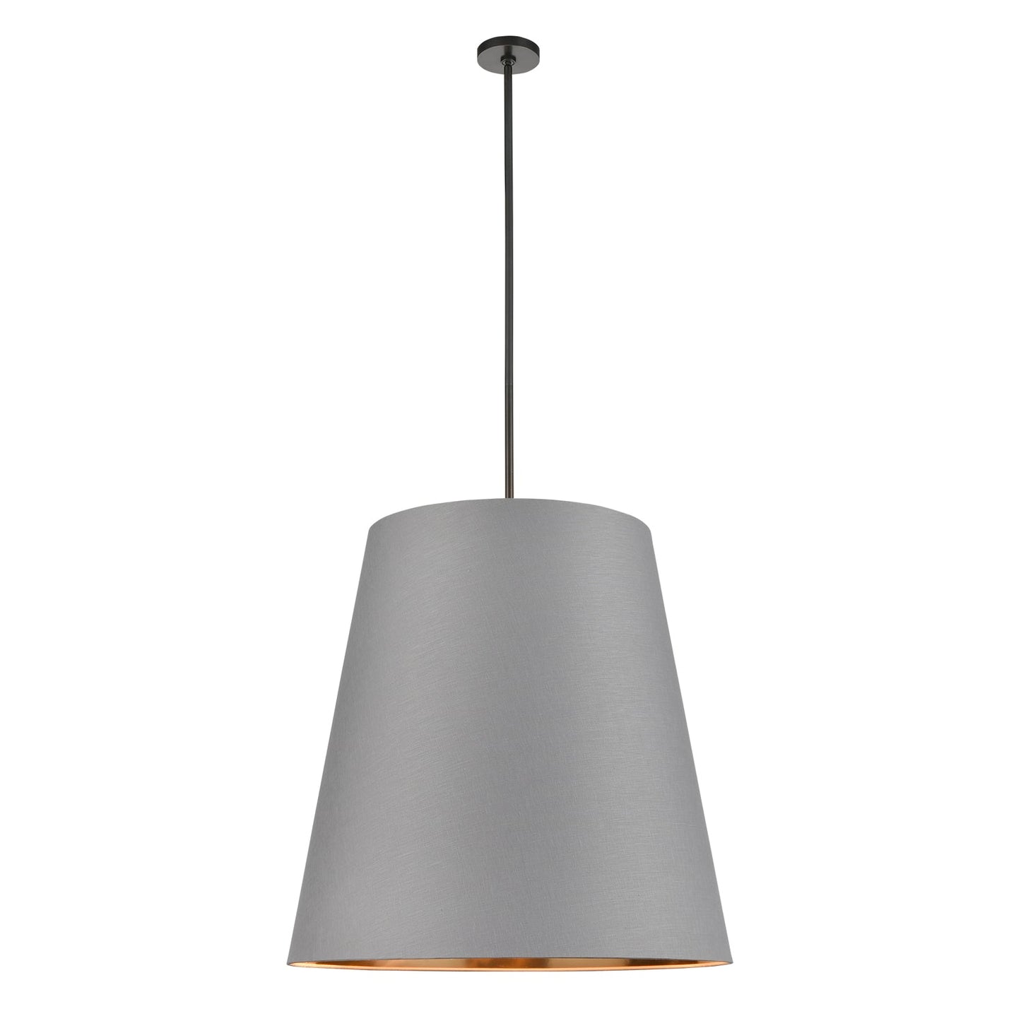 Alora Calor gray linen with gold parchment pendant PD311030UBGG