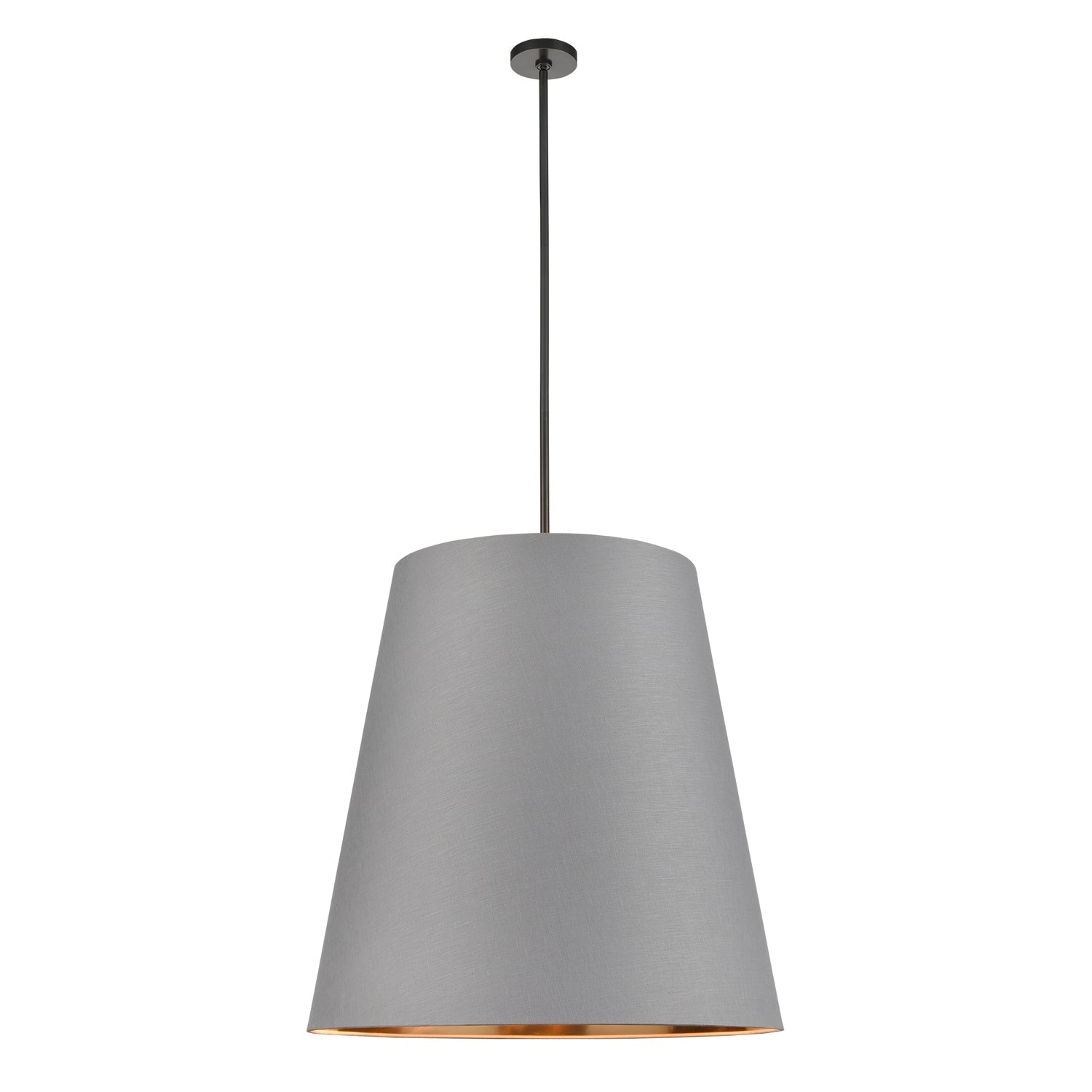Alora Calor gray linen with gold parchment pendant PD311030UBGG
