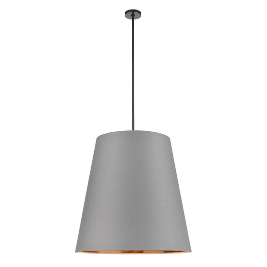 Alora Calor gray linen with gold parchment pendant PD311030UBGG