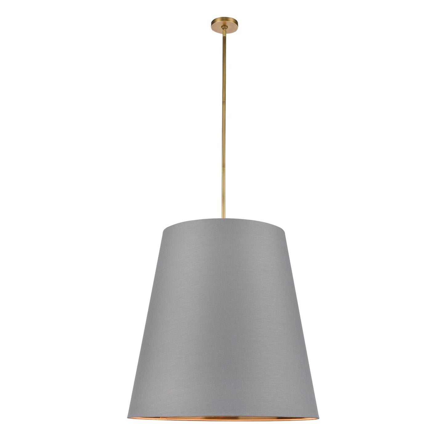 Alora Calor gray linen with gold parchment pendant PD311030VBGG