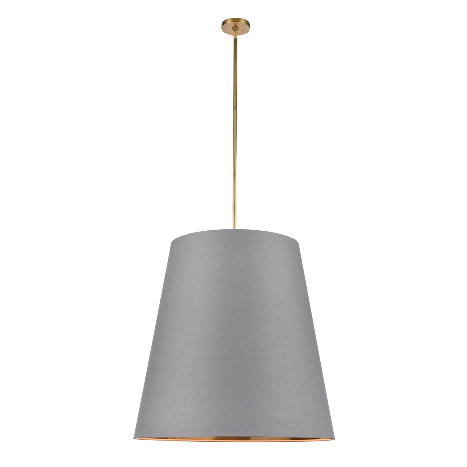 Alora Calor gray linen with gold parchment pendant PD311030VBGG