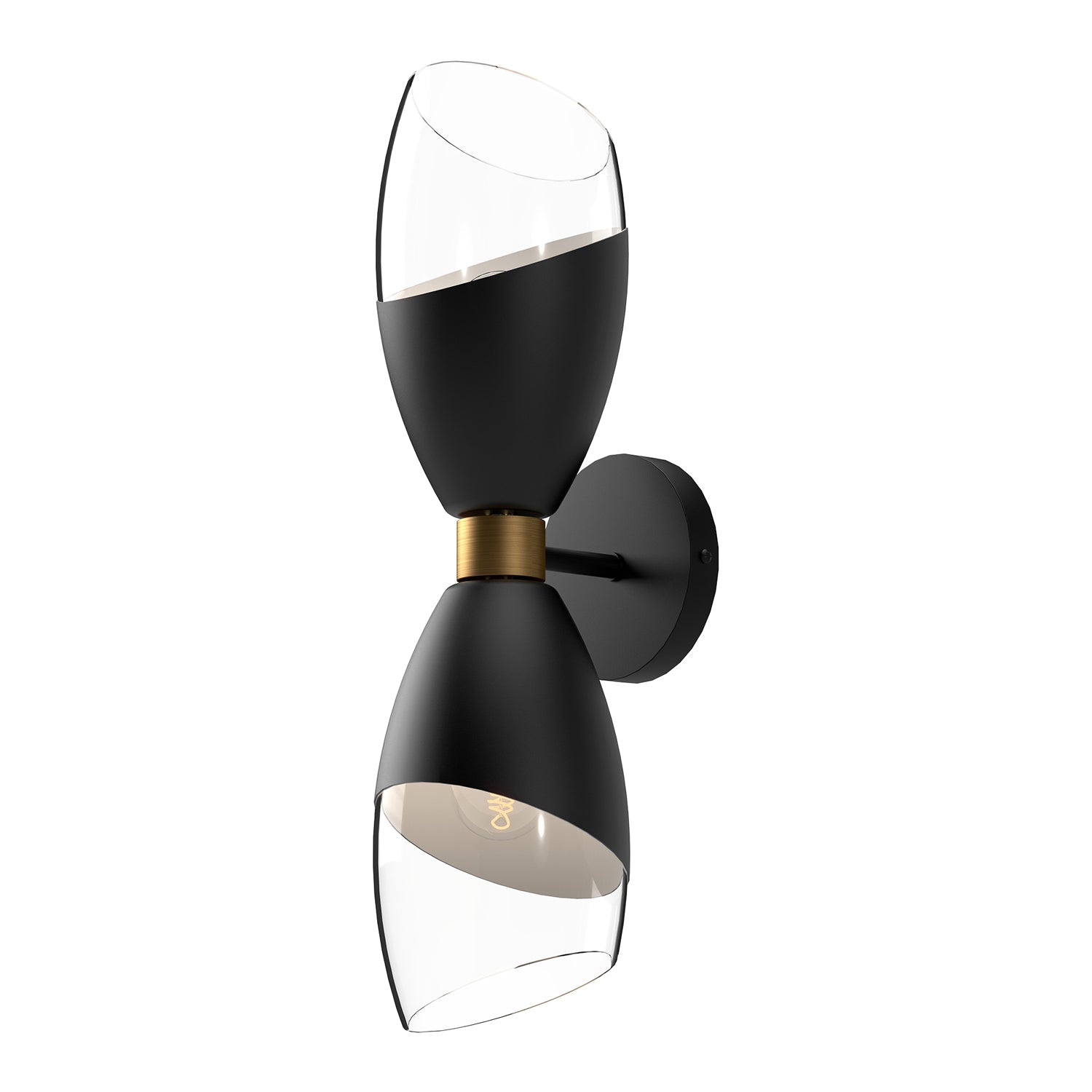 Alora Mood Capri clear glass vanity light WV587224MBCL