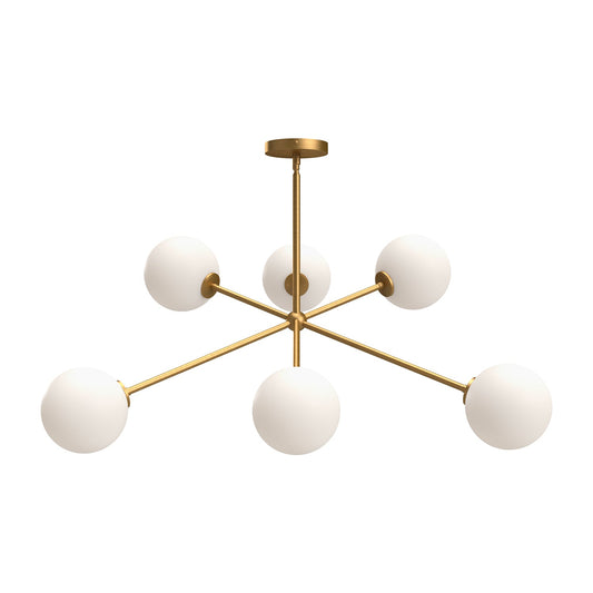 Alora Mood Cassia aged gold chandelier CH549640AGOP
