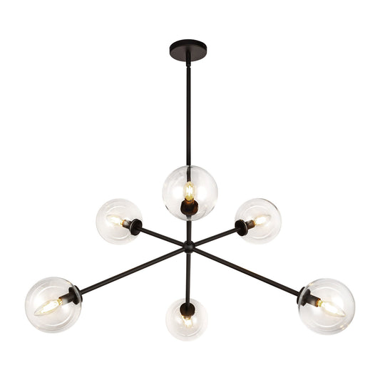 Alora Mood Cassia matte black chandelier CH549640MBCL