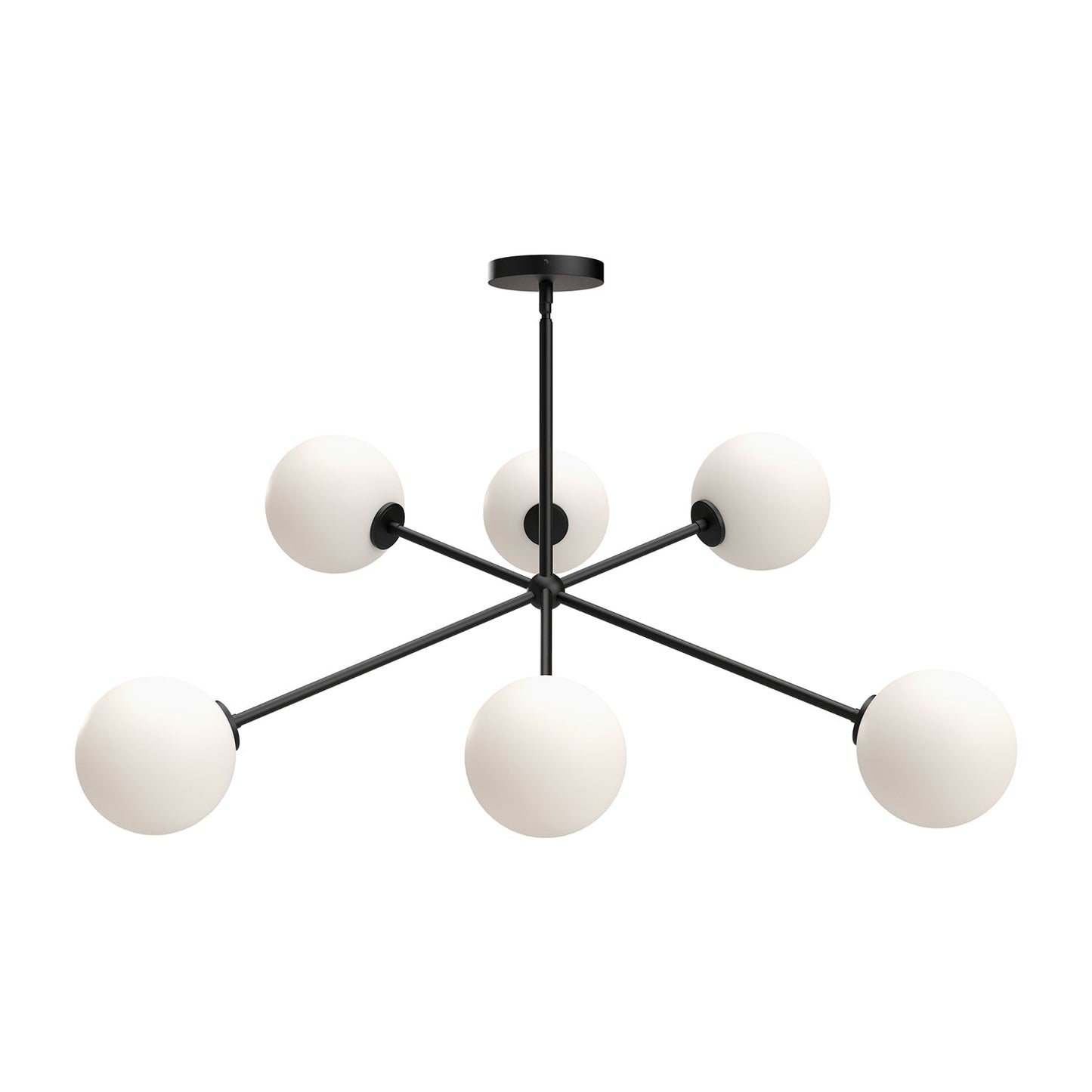 Alora Mood Cassia matte black chandelier CH549640MBOP