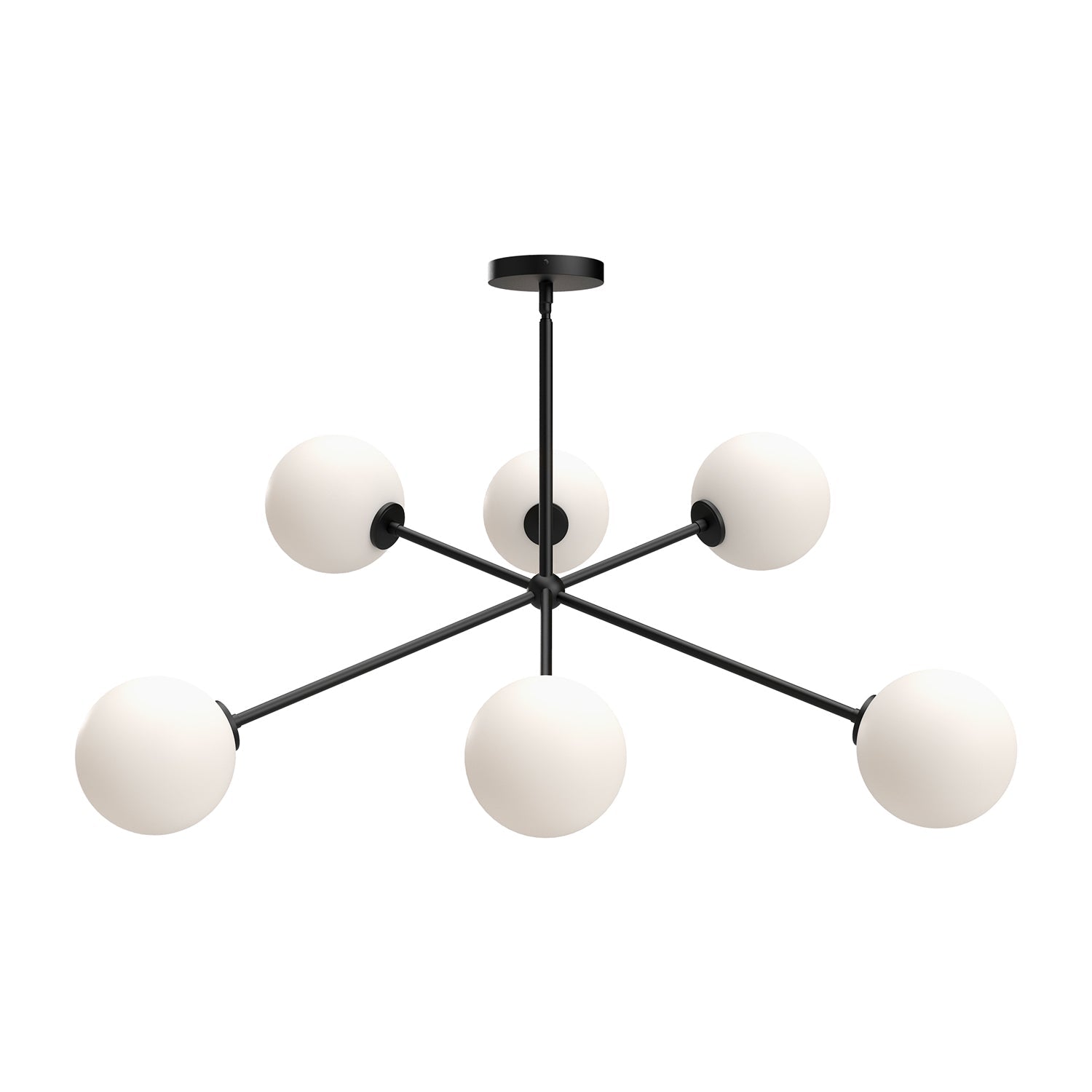 Alora Mood Cassia matte black chandelier CH549640MBOP