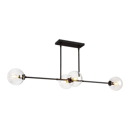 Alora Mood Cassia matte black linear pendant LP549448MBCL