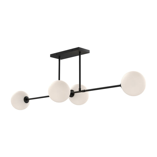 Alora Mood Cassia matte black linear pendant LP549448MBOP
