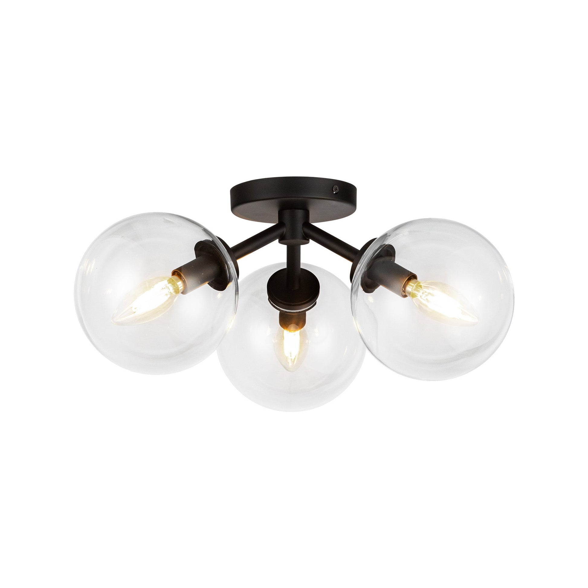 Alora Mood Cassia matte black semi-flush mount SF549315MBCL
