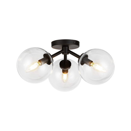 Alora Mood Cassia matte black semi-flush mount SF549315MBCL