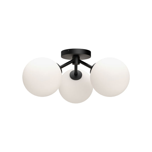 Alora Mood Cassia matte black semi-flush mount SF549315MBOP