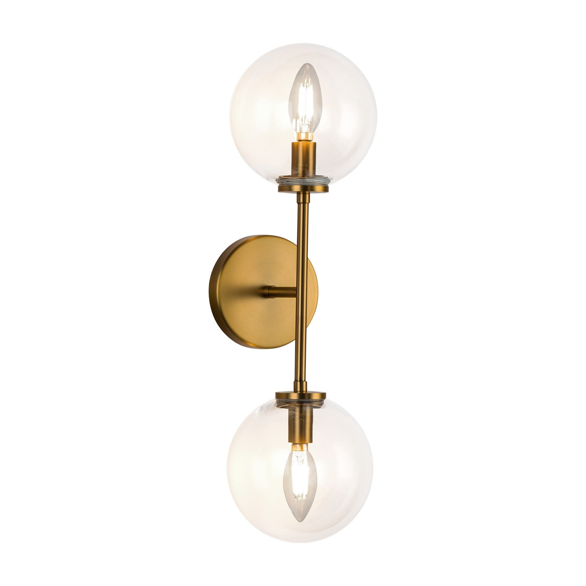 Alora Mood Cassia aged gold vanity light WV549220AGCL